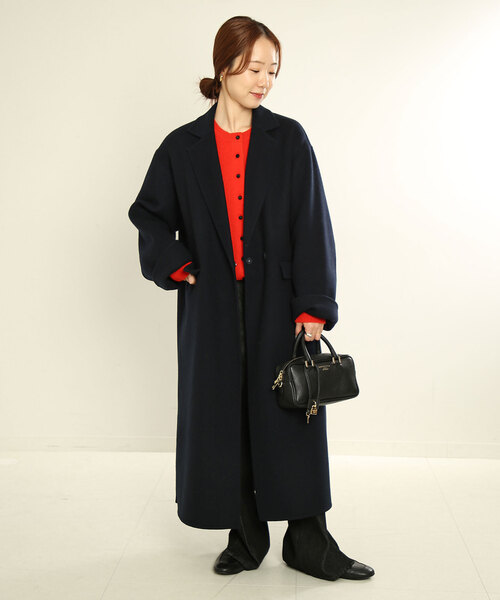 追加》souple woolダブルフェイスチェスターコート（チェスターコート