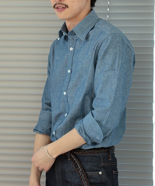 BEAMS F / シャンブレー タブカラーシャツ（シャツ/ブラウス）｜BEAMS