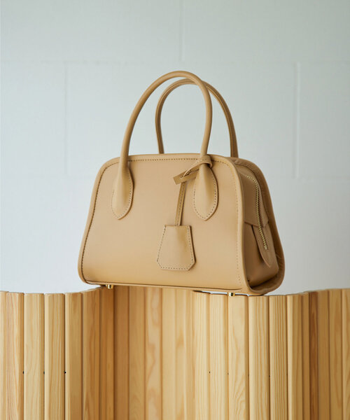 sorWhim Gazetteクロシェットボストンバック茶 本革 ボストンバッグ