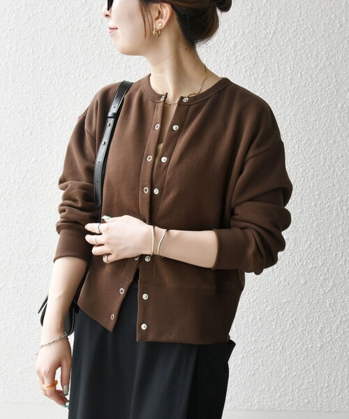 WEB限定】SHIPS any: USA コットン 裏起毛 コンパクト スナップ