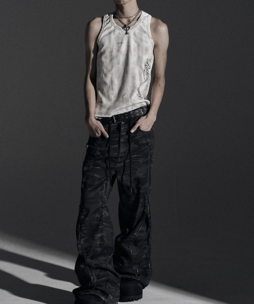 ROSEN KREUZ（ローゼンクロイツ）の「【Rosen Kreuz】ZIP WIDE BAGGY