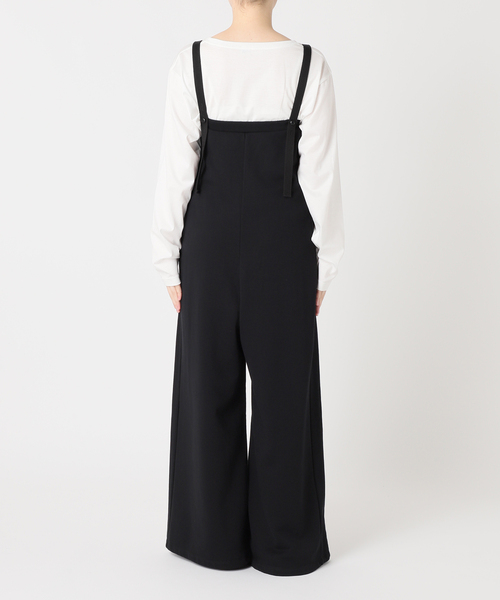 maison specialスクエアカットベアオールインワン ストライプ 黒 M