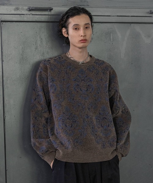 HARE（ハレ）の「ダマスクガラモールニットプルオーバー(HARE)（ニット