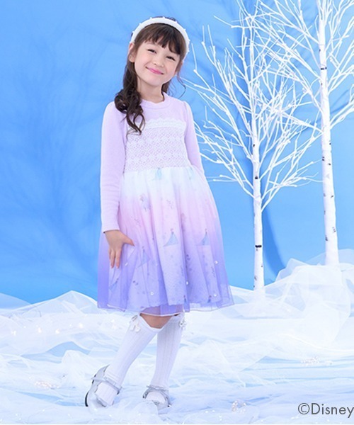 DISNEYアナと雪の女王】チュールドッキングワンピース（ワンピース