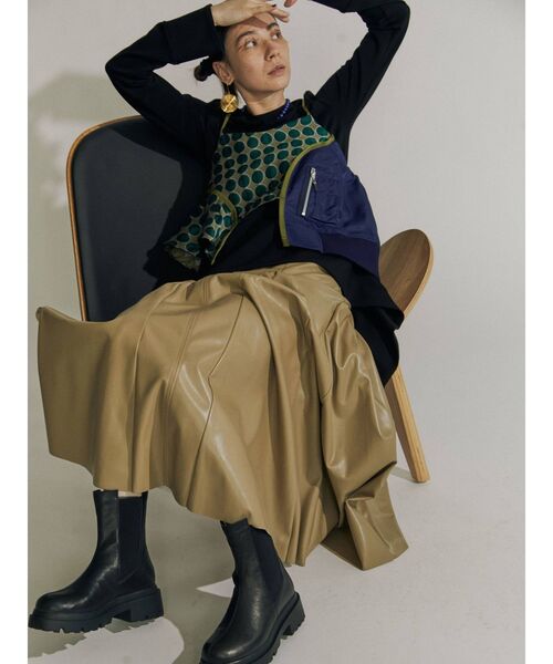 UN3D.（アンスリード）の「ジャカードミックスキャミソール