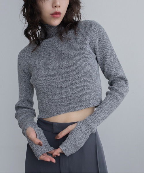 VACANCY（ヴァカンシー）の「MIXカラーショート丈ニット（ニット