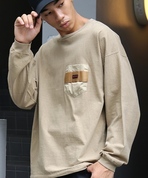 セール】REMI RELIEF×BRIEFING ポケット切替 ロンT（Tシャツ