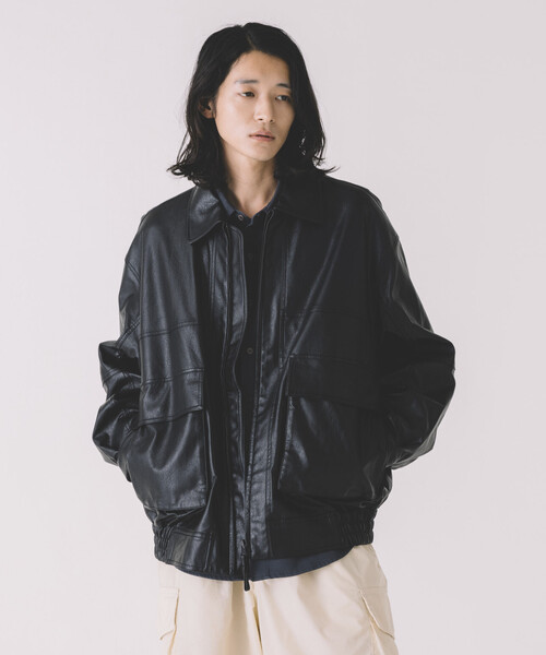 セール】FREAK'S STORE/フリークスストア フェイクレザー ジップアップ