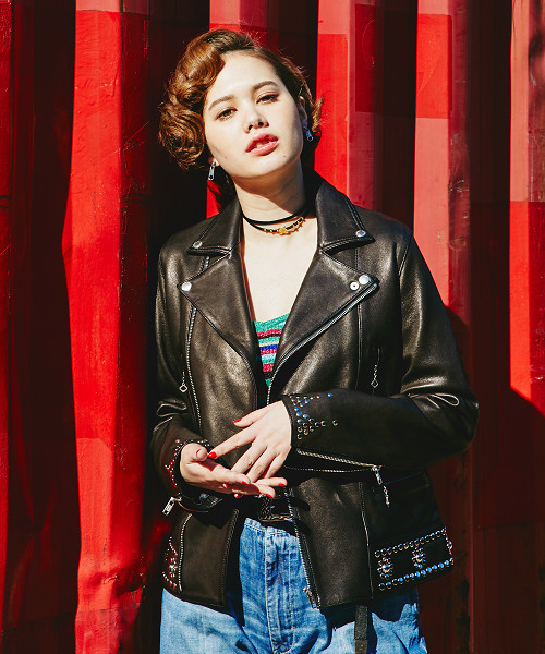 HYSTERIC GLAMOUR（ヒステリックグラマー）の「ゴートレザー スタッズ