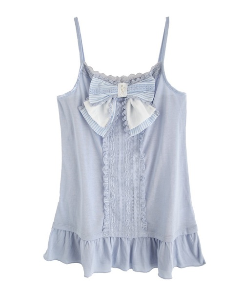 axes femme（アクシーズファム）の「ストライプビッグリボンキャミ