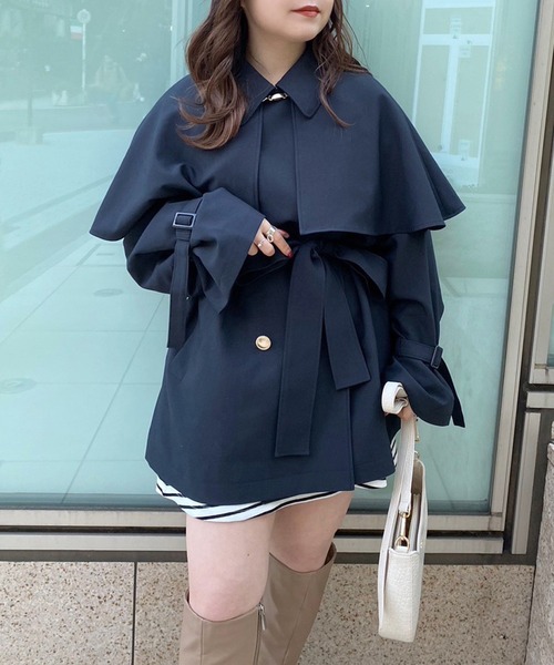 取り外し可能】ケープミドルトレンチコート 2023SS（トレンチコート