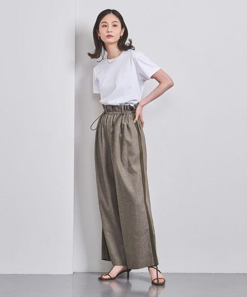 SACRA（サクラ）の「＜SACRA＞サイドライン ワイドパンツ（その他