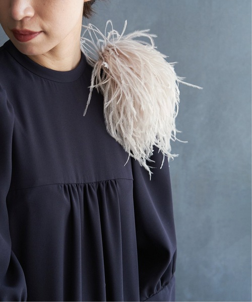 追加》オーストリッチ コサージュ（ブローチ/コサージュ）｜VERMEIL