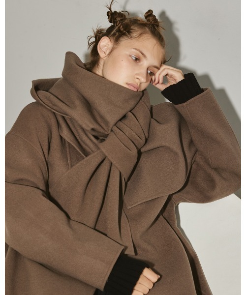 TODAYFUL（トゥデイフル）の「ストールウールコート（ノーカラーコート