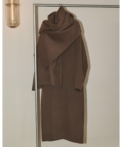 TODAYFUL（トゥデイフル）の「ストールウールコート（ノーカラーコート