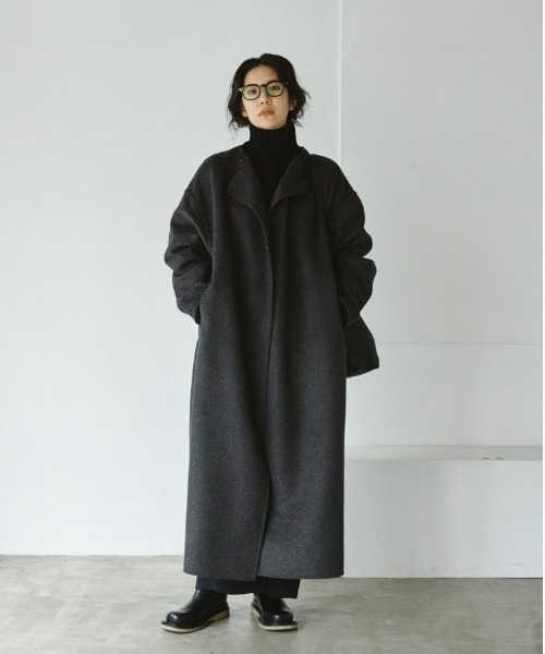 TODAYFUL（トゥデイフル）の「ストールウールコート（ノーカラーコート