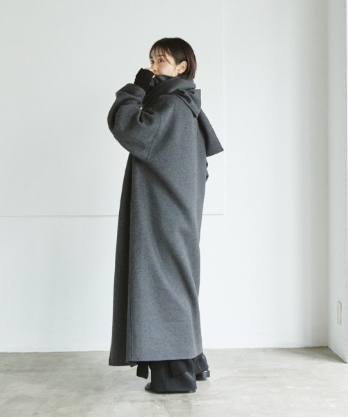 TODAYFUL（トゥデイフル）の「ストールウールコート（ノーカラーコート