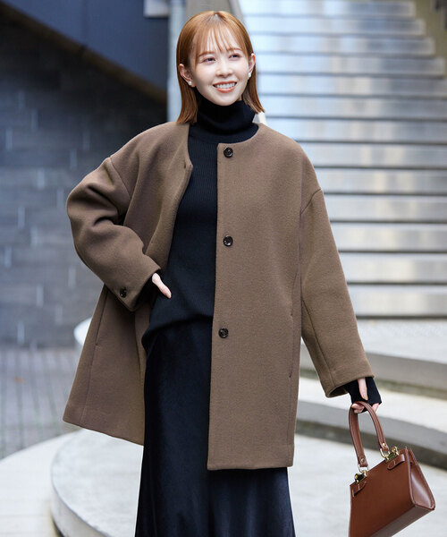 SLOBE IENA（スローブイエナ）の「ウールダブルモッサ ノーカラー