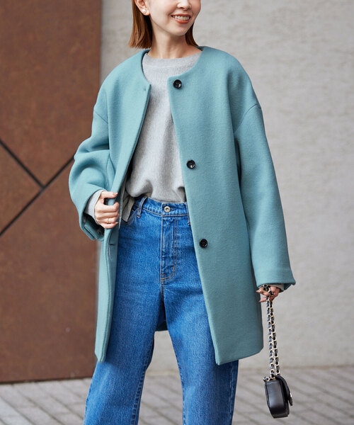 SLOBE IENA（スローブイエナ）の「ウールダブルモッサ ノーカラー