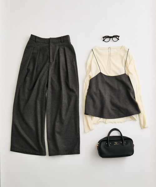 PUAL CE CIN（ピュアルセシン）の「【2点セット】両面起毛ビスチェ+