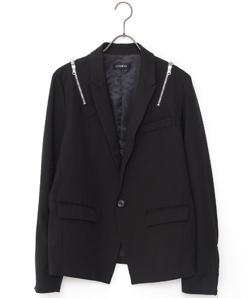 CIVARIZE/シヴァーライズ』ショルダーZIPデザインテーラードジャケット