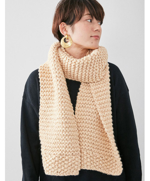 MEDE19F（メデジュウキュウ）の「MEDE19F ガーター編みニットマフラー