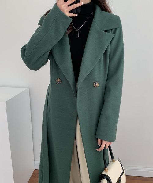 ECLIN（エクラン）の「ウエストマークビック襟ロングチェスターコート