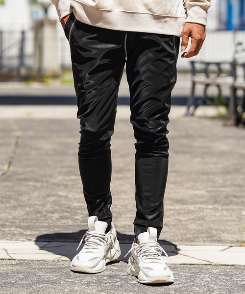 レザーレッテロングパンツ（スウェットパンツ）｜adamsJUGGLER