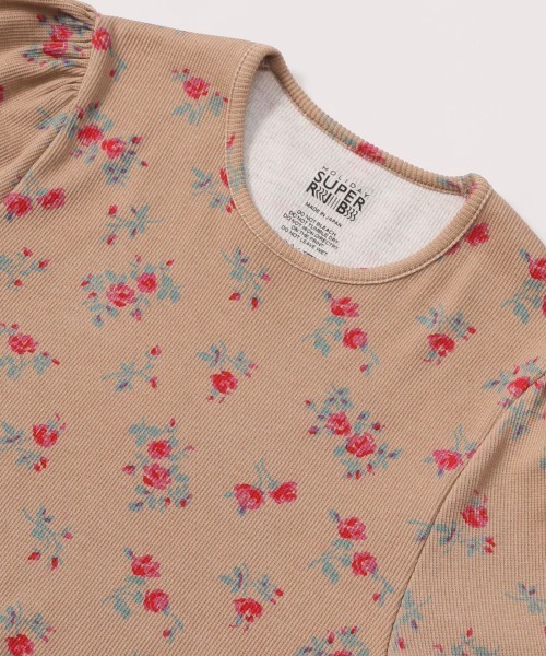 HOLIDAY（ホリデイ）の「SUPER RIB PUFF L/S TOPS (FLOWER) スーパー