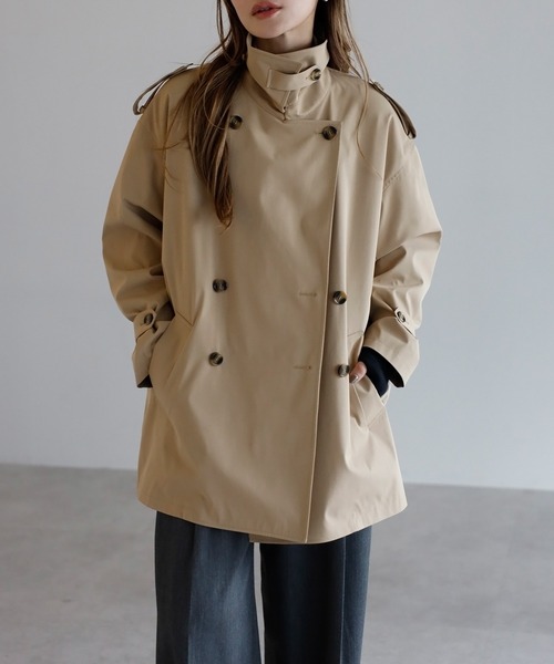 セール】ベルト付きミドル丈トレンチコート（トレンチコート