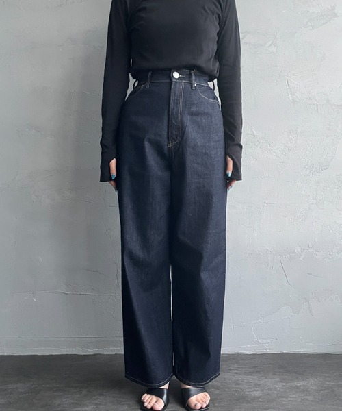 セール】[YANUK/ヤヌーク] JOAN ハイウエストワイドデニム（ワン