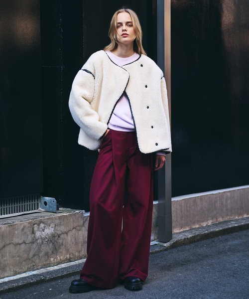 セール】ボアミドルブルゾン（ブルゾン）｜AKTE（アクテ）の