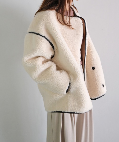 AKTE（アクテ）の「ボアミドルブルゾン（ブルゾン）」 - WEAR