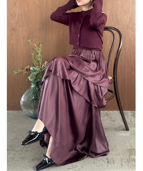 FRAY I.D（フレイアイディー）の「アシメティアードスカートコンビ