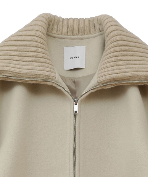CLANE（クラネ）の「【CLANE/クラネ】RIB COLLAR WOOL LONG COAT