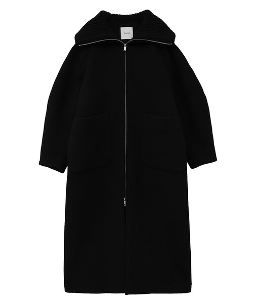 CLANE（クラネ）の「【CLANE/クラネ】RIB COLLAR WOOL LONG COAT