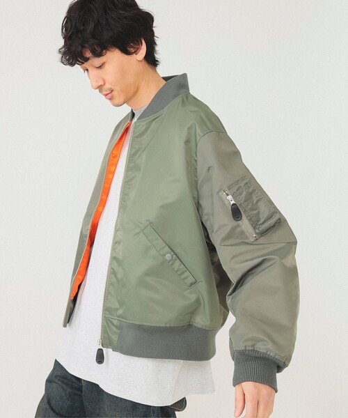 BEAMS（ビームス）の「BEAMS / ルーズフィット クレージー MA-1（MA-1