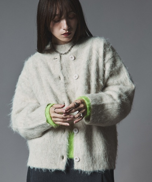 モヘア シャギー ニット カーディガン / Mohair Shaggy Knit Cardigan