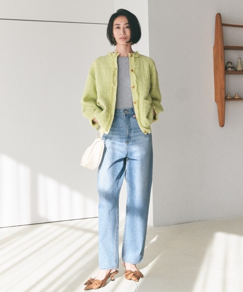 Mila Owen（ミラオーウェン）の「ツイードニットジャケット（ノー