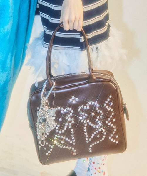 HEY! Mrs ROSE(ヘイ！ミセスローズ)Rhinestone Boston（トートバッグ