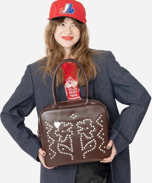 HEY! Mrs ROSE(ヘイ！ミセスローズ)Rhinestone Boston（トートバッグ