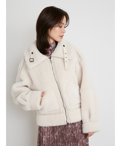 SNIDEL（スナイデル）の「リバーシブルボアボンバージャケット