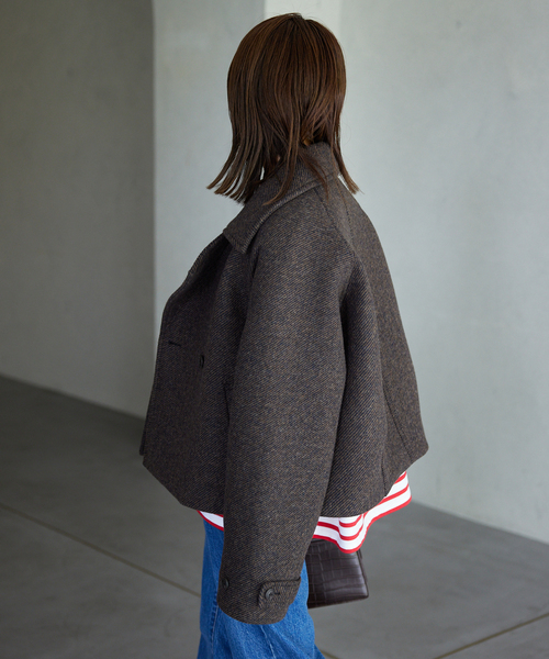 SLOBE IENA（スローブイエナ）の「ツイードボンディングショートコート