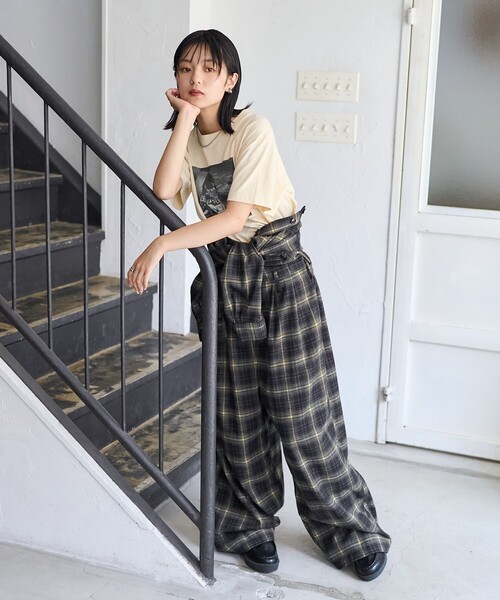 セール】チェック ジャンプスーツ/オールインワン（つなぎ