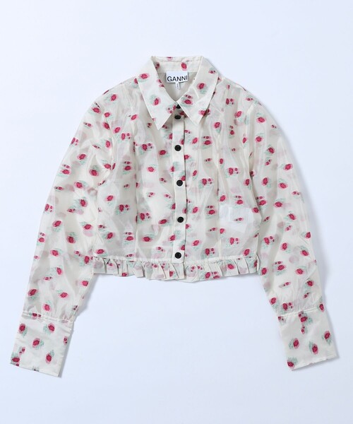 GANNI（ガニー）の「GANNI/ガニ― Organza Jacquard shirts / F8884