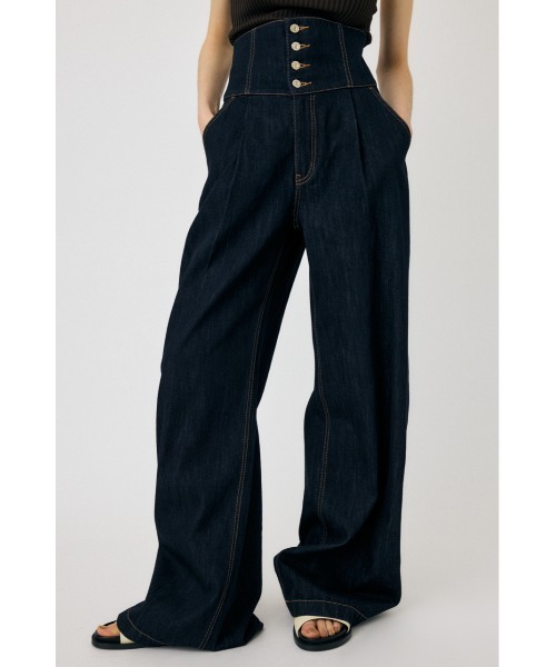 MOUSSY（マウジー）の「CORSET DESIGN バギーデニム（デニムパンツ