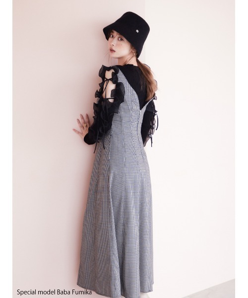 SNIDEL（スナイデル）の「フリルスリーブニットプルオーバー（ニット