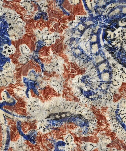 セール】ラメカットジャカード ワイドカラーブラウス（シャツ/ブラウス