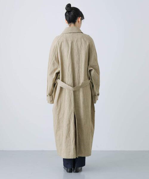 ユニセックス』コットンリネンオーバートレンチコート（トレンチコート