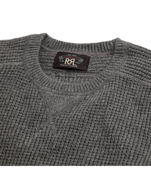 RRL（ダブル アール エル）の「ワッフルニット カシミヤ セーター